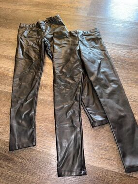 Girls faux leather pants / leggings H&M 6